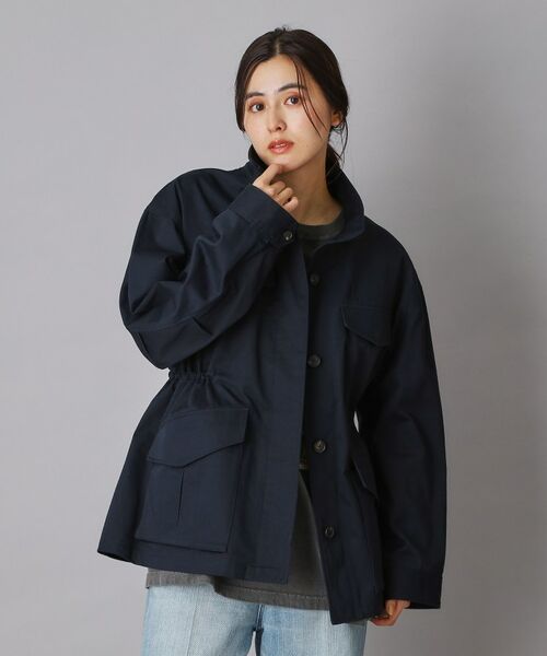 DRESSTERIOR / ドレステリア レザーブルゾン・ジャケット | コンパクトコットンミリタリーブルゾン（ネイビー(094)）