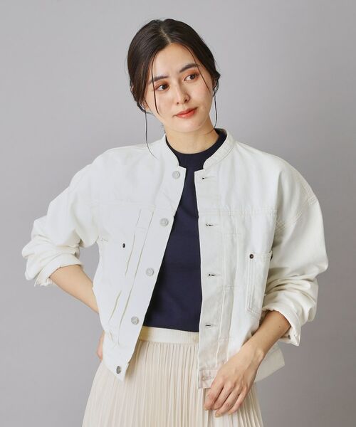 DRESSTERIOR / ドレステリア Gジャン・デニムジャケット | ヴィンテージバンドカラーGジャンホワイト（オフホワイト(003)）