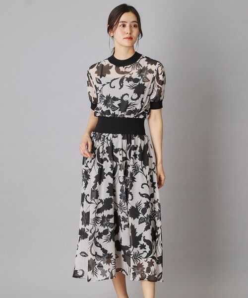 DRESSTERIOR / ドレステリア ロング・マキシ丈ワンピース | シアーフラワープリントワンピース | 詳細2