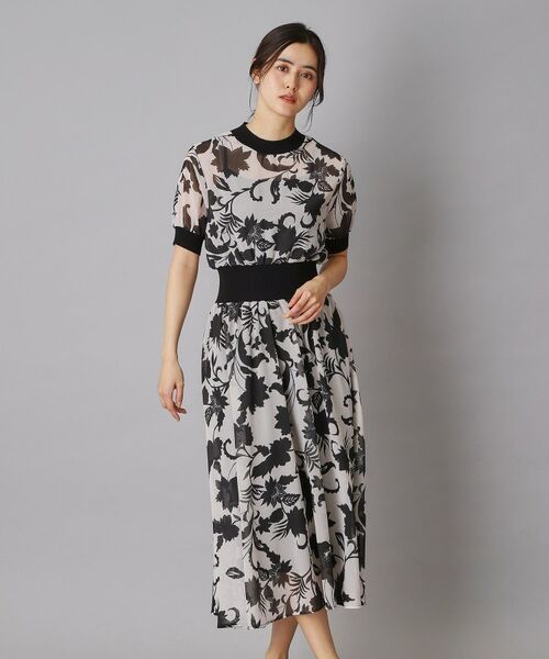 DRESSTERIOR / ドレステリア ロング・マキシ丈ワンピース | シアーフラワープリントワンピース | 詳細9