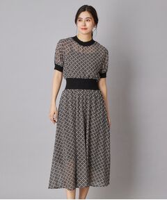 DRESSTERIOR / ドレステリア ロング・マキシ丈ワンピース | オーバーラップコンビハーフスリーブ