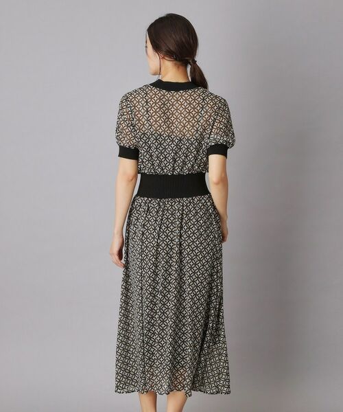 DRESSTERIOR / ドレステリア ロング・マキシ丈ワンピース | オーバーラップコンビハーフスリーブ | 詳細3