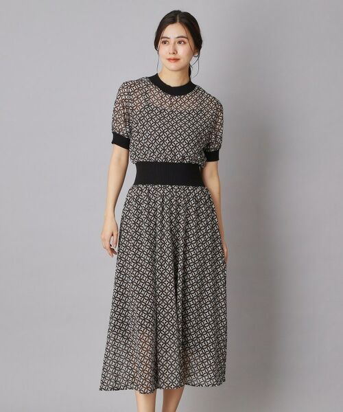 DRESSTERIOR / ドレステリア ロング・マキシ丈ワンピース | オーバーラップコンビハーフスリーブ（ベージュ(152)）