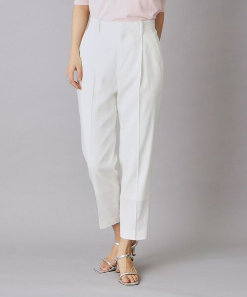 DRESSTERIOR / ドレステリア パンツ | コットンリネンタックテーパードパンツ（ホワイト(001)）
