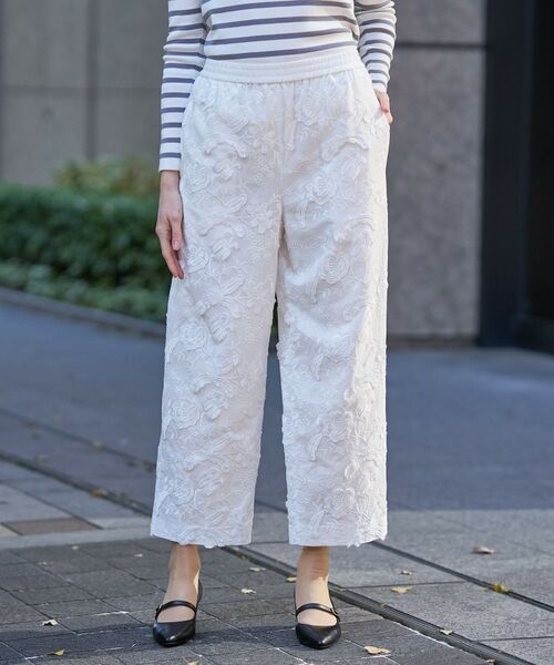 DRESSTERIOR / ドレステリア パンツ | 3Dエンブロイダリーイージーパンツ（オフホワイト(003)）
