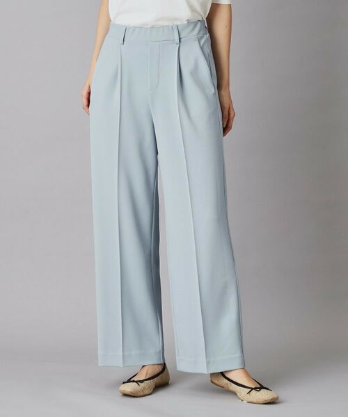 DRESSTERIOR / ドレステリア パンツ | センタープレスジョーゼットパンツ（サックスブルー(090)）