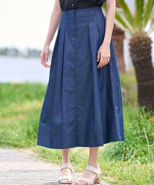 DRESSTERIOR / ドレステリア デニムスカート | クールタッチタックデニムスカート（ネイビー(094)）