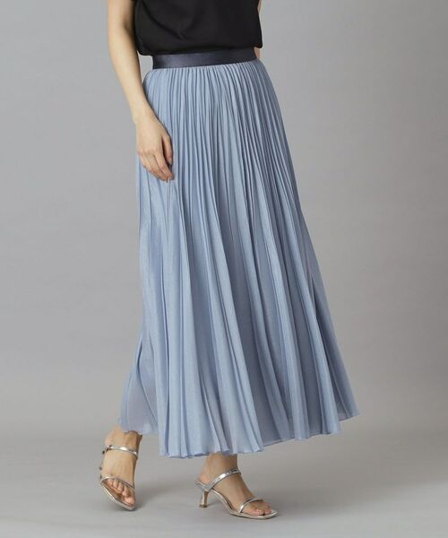 DRESSTERIOR / ドレステリア ロング・マキシ丈スカート | ウォッシャブルブライトプリーツスカート（サックスブルー(090)）