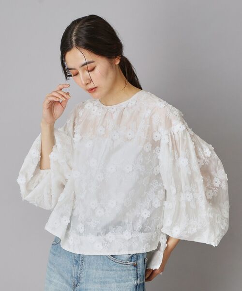 DRESSTERIOR / ドレステリア シャツ・ブラウス | エンブロイダリーブラウス（オフホワイト(003)）
