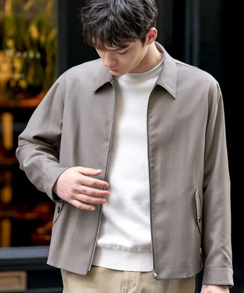 DRESSTERIOR / ドレステリア レザーブルゾン・ジャケット | ウール混ハリントンジャケット | 詳細14