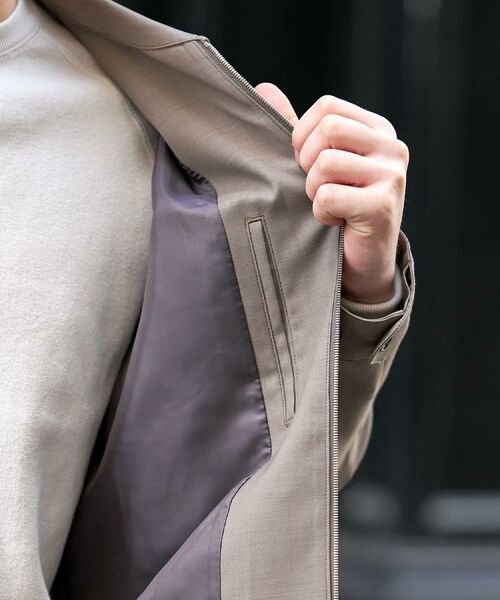 DRESSTERIOR / ドレステリア レザーブルゾン・ジャケット | ウール混ハリントンジャケット | 詳細21