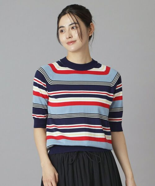 DRESSTERIOR / ドレステリア ニット・セーター | コットンシルクボーダーハーフスリーブニット | 詳細17