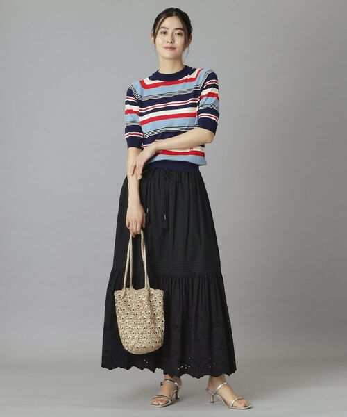 DRESSTERIOR / ドレステリア ニット・セーター | コットンシルクボーダーハーフスリーブニット | 詳細18