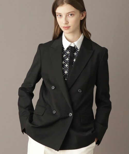 DRESSTERIOR / ドレステリア テーラードジャケット | ピークドダブルライトストレッチジャケット（ブラック(019)）