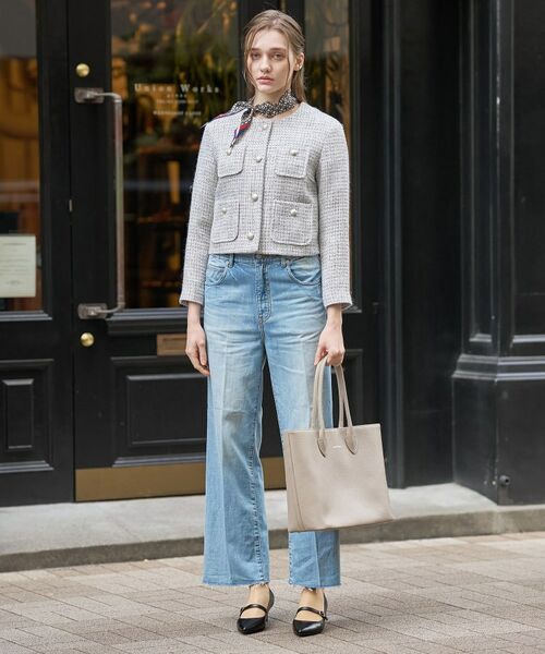 DRESSTERIOR / ドレステリア ノーカラージャケット | ラメミックスツイードジャケット | 詳細10