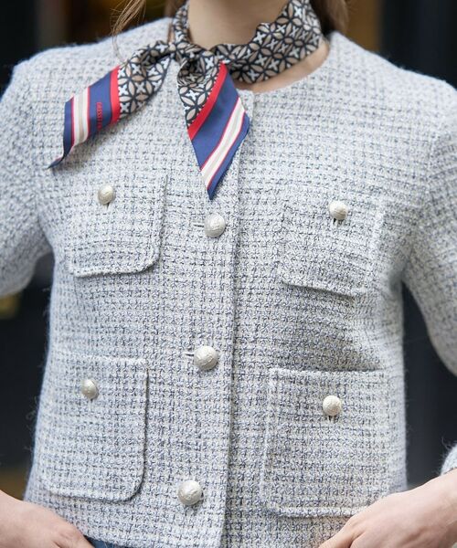 DRESSTERIOR / ドレステリア ノーカラージャケット | ラメミックスツイードジャケット | 詳細12