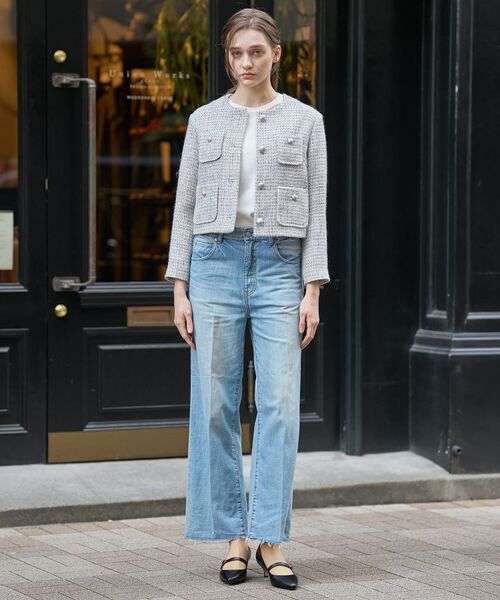 DRESSTERIOR / ドレステリア ノーカラージャケット | ラメミックスツイードジャケット | 詳細7