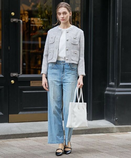 DRESSTERIOR / ドレステリア ノーカラージャケット | ラメミックスツイードジャケット | 詳細8