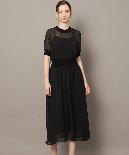 DRESSTERIOR / ドレステリア ロング・マキシ丈ワンピース | ドットカットジャカードハーフスリーブ | 詳細13