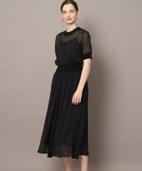 DRESSTERIOR / ドレステリア ロング・マキシ丈ワンピース | ドットカットジャカードハーフスリーブ | 詳細14