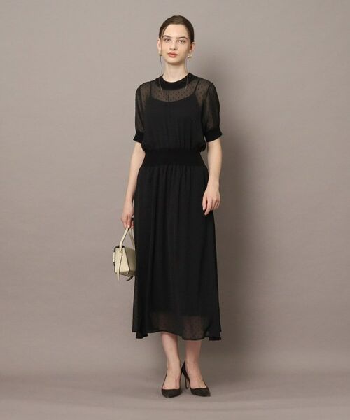 DRESSTERIOR / ドレステリア ロング・マキシ丈ワンピース | ドットカットジャカードハーフスリーブ | 詳細15