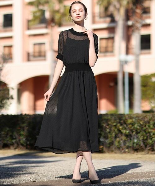 DRESSTERIOR / ドレステリア ロング・マキシ丈ワンピース | ドットカットジャカードハーフスリーブ | 詳細18