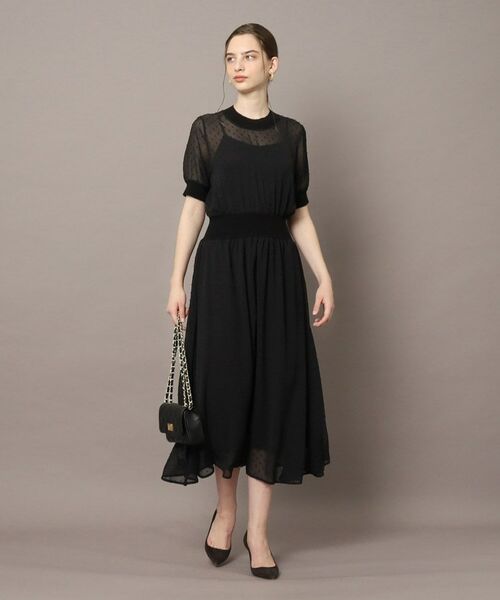 DRESSTERIOR / ドレステリア ロング・マキシ丈ワンピース | ドットカットジャカードハーフスリーブ | 詳細19