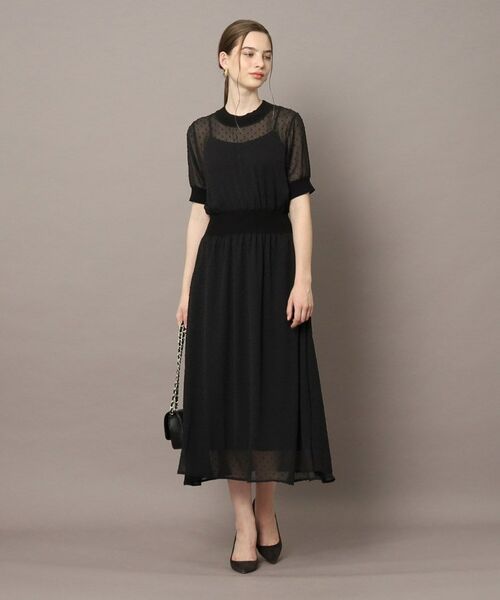 DRESSTERIOR / ドレステリア ロング・マキシ丈ワンピース | ドットカットジャカードハーフスリーブ | 詳細20