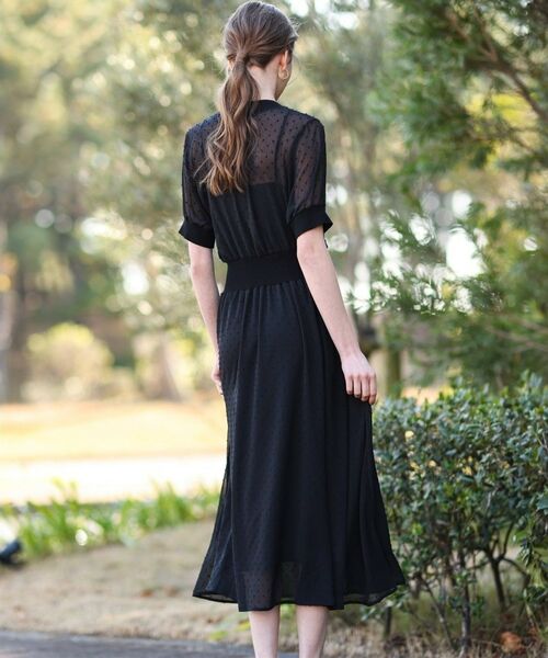 DRESSTERIOR / ドレステリア ロング・マキシ丈ワンピース | ドットカットジャカードハーフスリーブ | 詳細4