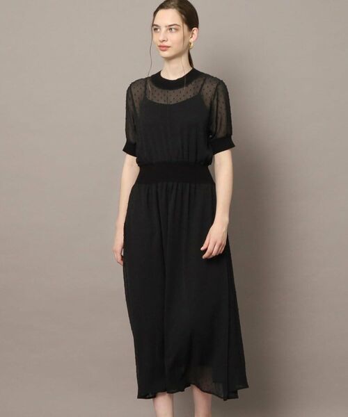 DRESSTERIOR / ドレステリア ロング・マキシ丈ワンピース | ドットカットジャカードハーフスリーブ | 詳細6