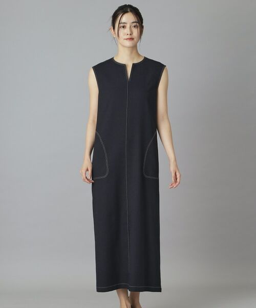 DRESSTERIOR / ドレステリア ロング・マキシ丈ワンピース | リネンツイードライクウォッシャブルIラインワンピース | 詳細2