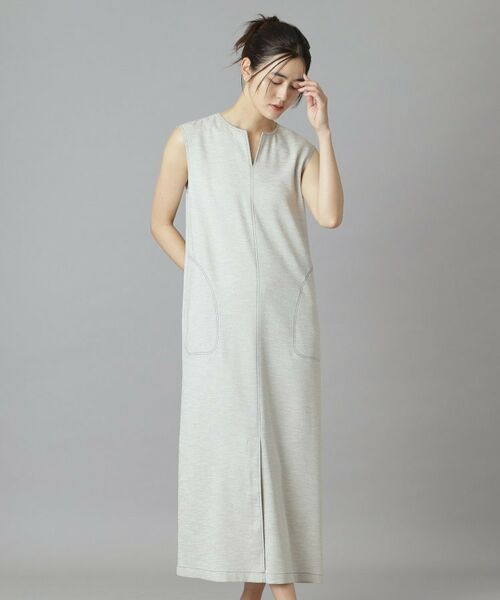 DRESSTERIOR / ドレステリア ロング・マキシ丈ワンピース | リネンツイードライクウォッシャブルIラインワンピース（グレージュ(050)）