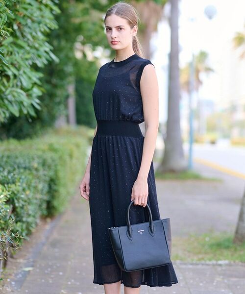 DRESSTERIOR / ドレステリア ロング・マキシ丈ワンピース | 【通勤・行事対応可能/洗える】フィルムドットワンピース | 詳細13