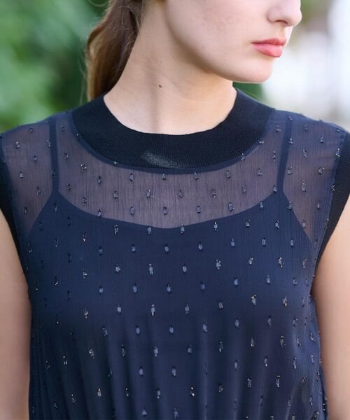 DRESSTERIOR / ドレステリア ロング・マキシ丈ワンピース | 【通勤・行事対応可能/洗える】フィルムドットワンピース | 詳細14