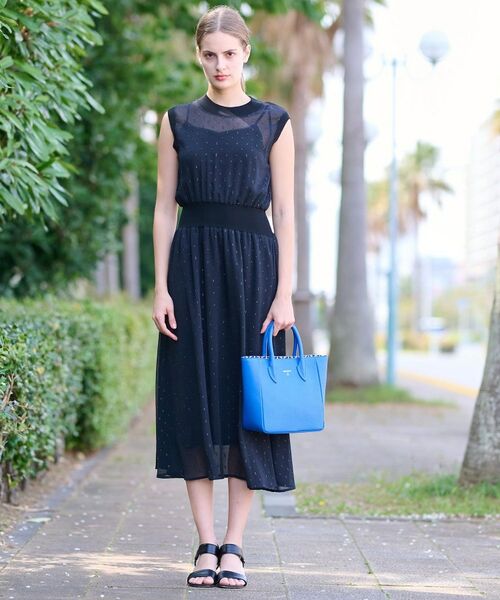 DRESSTERIOR / ドレステリア ロング・マキシ丈ワンピース | 【通勤・行事対応可能/洗える】フィルムドットワンピース | 詳細2