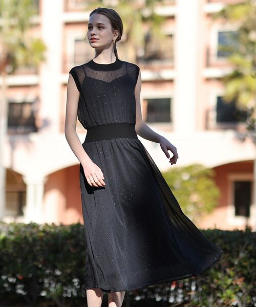 DRESSTERIOR / ドレステリア ロング・マキシ丈ワンピース | 【通勤・行事対応可能/洗える】フィルムドットワンピース | 詳細5