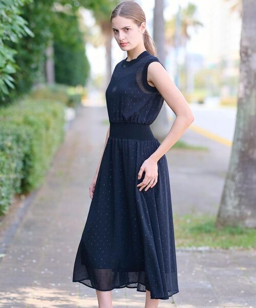 DRESSTERIOR / ドレステリア ロング・マキシ丈ワンピース | 【通勤・行事対応可能/洗える】フィルムドットワンピース | 詳細9