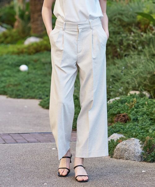 DRESSTERIOR / ドレステリア パンツ | リネンブレンドオックスストレートパンツ | 詳細3