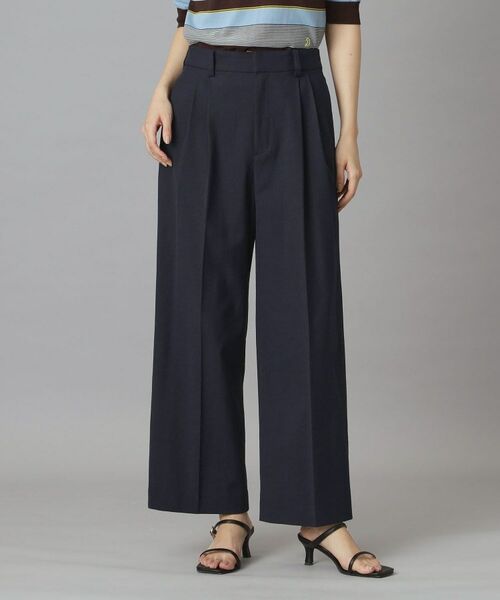 DRESSTERIOR / ドレステリア パンツ | リネンブレンドオックスストレートパンツ(ネイビー(094))
