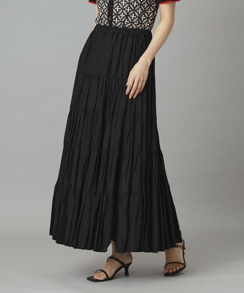DRESSTERIOR / ドレステリア ロング・マキシ丈スカート | コットンボイルティアードスカート（スミクロ(018)）