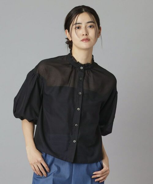 DRESSTERIOR / ドレステリア シャツ・ブラウス | スタンドフリルボリュームブラウス（ブラック(019)）