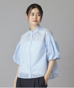 DRESSTERIOR / ドレステリア シャツ・ブラウス | シアーストライプスタンドフリルボリューム