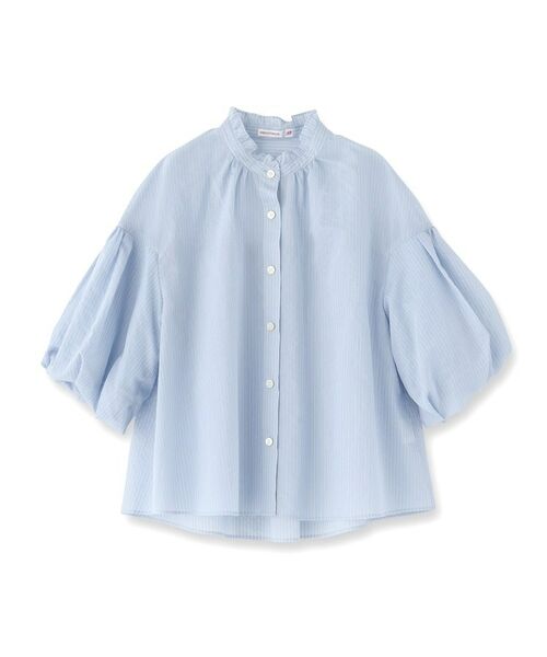 DRESSTERIOR / ドレステリア シャツ・ブラウス | シアーストライプスタンドフリルボリューム | 詳細1