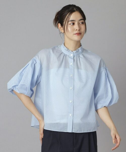 DRESSTERIOR / ドレステリア シャツ・ブラウス | シアーストライプスタンドフリルボリューム | 詳細12