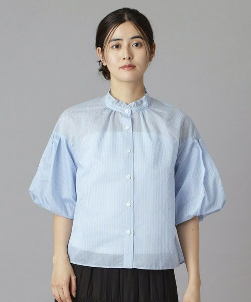 DRESSTERIOR / ドレステリア シャツ・ブラウス | シアーストライプスタンドフリルボリューム | 詳細20