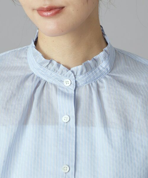 DRESSTERIOR / ドレステリア シャツ・ブラウス | シアーストライプスタンドフリルボリューム | 詳細5