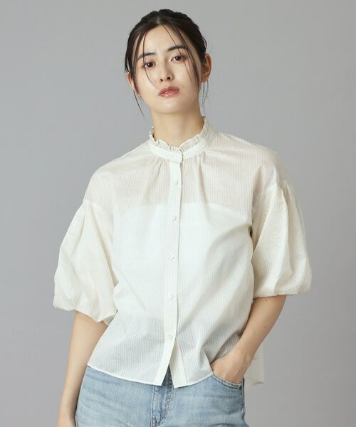 DRESSTERIOR / ドレステリア シャツ・ブラウス | シアーストライプスタンドフリルボリューム | 詳細9