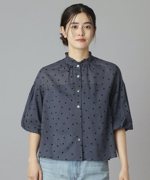 DRESSTERIOR / ドレステリア シャツ・ブラウス | フロッキードットボリュームスリーブ | 詳細2