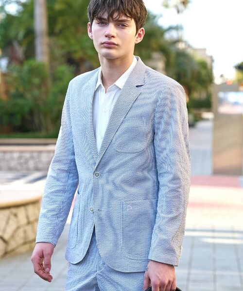 DRESSTERIOR / ドレステリア テーラードジャケット | COOLMAX シアサッカー サマージャケット | 詳細3