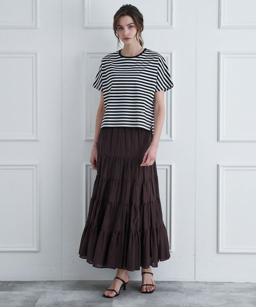 DRESSTERIOR / ドレステリア Tシャツ | 【接触冷感／抗菌防臭／消臭】アイスクリアコットンドルマンスリーブボーダーTシャツ | 詳細10